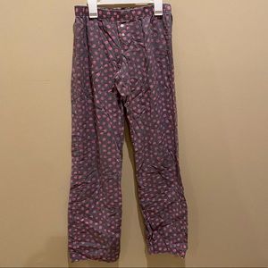 Pink polka dot pajama pants size extra small
